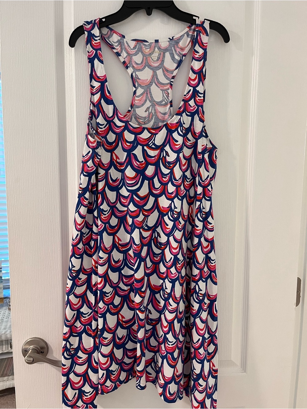 Lilly Pulitzer Navy, Pink & White Scallop Print Tank
